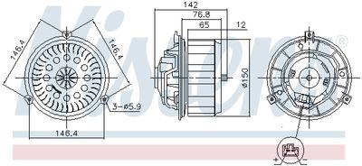 Interior Blower NISSENS 87623