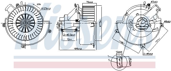 NISSENS 87624 Interior Blower