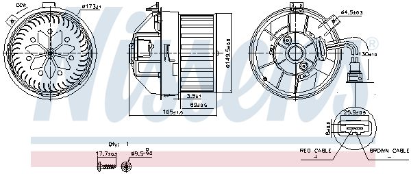 NISSENS 87628 Interior Blower
