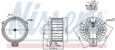 Interior Blower NISSENS 87631