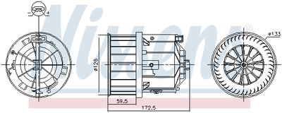 Interior Blower NISSENS 87632