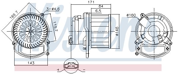 NISSENS 87635 Interior Blower