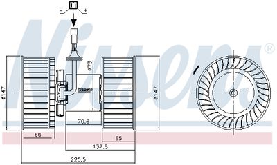 Interior Blower NISSENS 87640