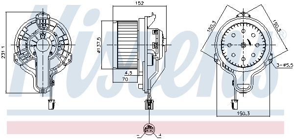 NISSENS 87648 Interior Blower