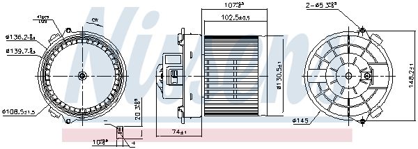 NISSENS 87654 Interior Blower