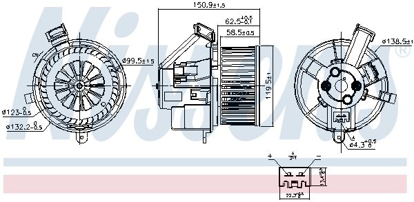 NISSENS 87691 Interior Blower