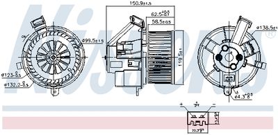 Interior Blower NISSENS 87691