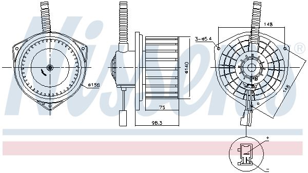 NISSENS 87753 Interior Blower