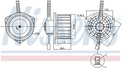 Interior Blower NISSENS 87753