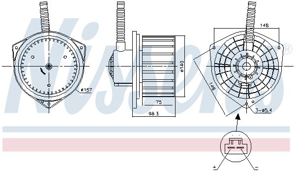 NISSENS 87756 Interior Blower