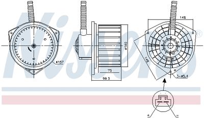 Interior Blower NISSENS 87756