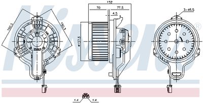 Interior Blower NISSENS 87867