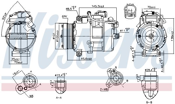 NISSENS 890012 Compressor, air conditioning