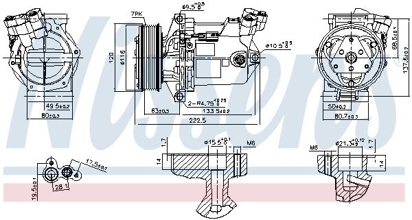 NISSENS 890042 Compressor, air conditioning