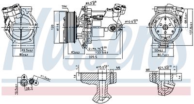 Compressor, air conditioning NISSENS 890042