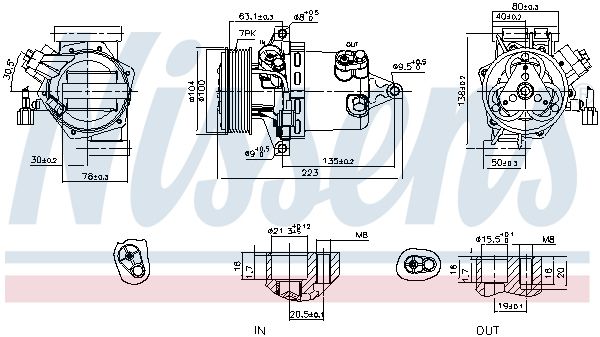 NISSENS 890053 Compressor, air conditioning