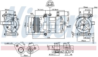 Compressor, air conditioning NISSENS 890217