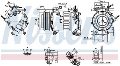 Compressor, air conditioning NISSENS 890589