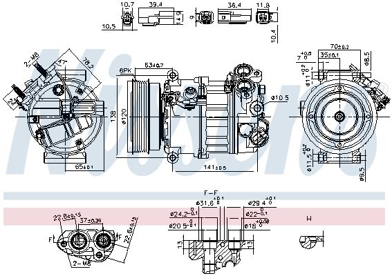NISSENS 890593 Compressor, air conditioning