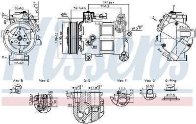 Compressor, air conditioning NISSENS 890596