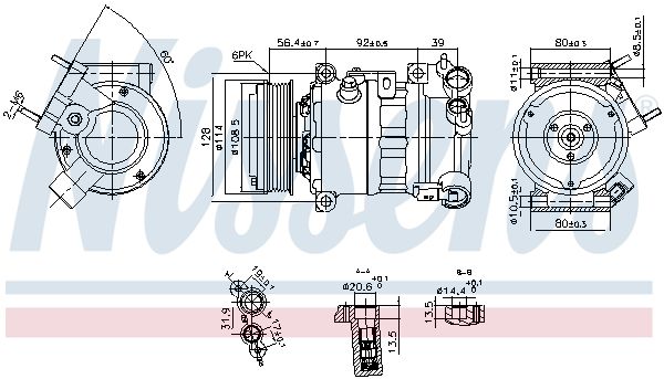 NISSENS 890599 Compressor, air conditioning