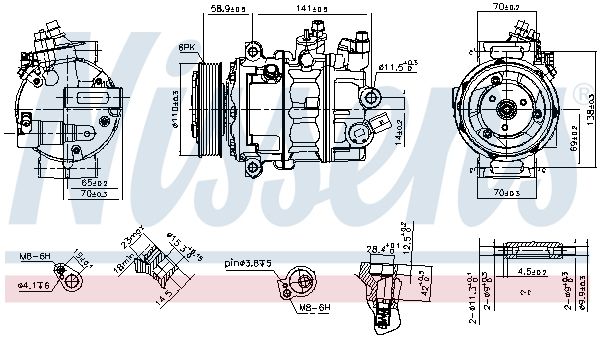 NISSENS 890608 Compressor, air conditioning