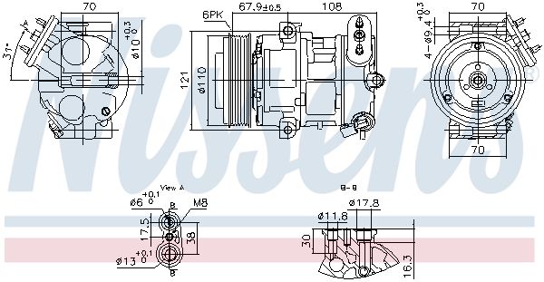 NISSENS 890663 Compressor, air conditioning