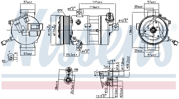 NISSENS 890667 Compressor, air conditioning