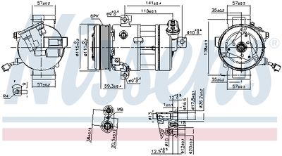 Compressor, air conditioning NISSENS 890667