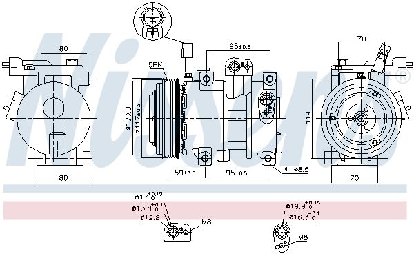 NISSENS 890683 Compressor, air conditioning