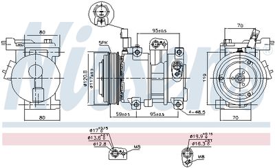 Compressor, air conditioning NISSENS 890683