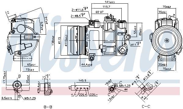 NISSENS 890696 Compressor, air conditioning