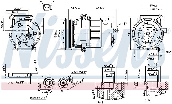 NISSENS 890698 Compressor, air conditioning
