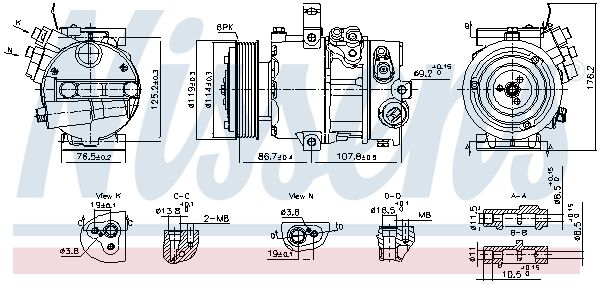 NISSENS 890751 Compressor, air conditioning