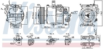 Compressor, air conditioning NISSENS 890751