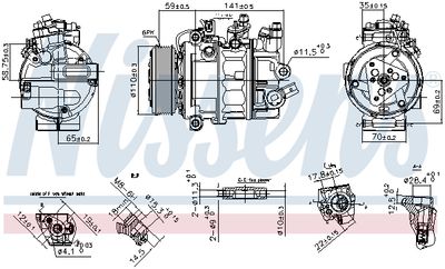Compressor, air conditioning NISSENS 890755