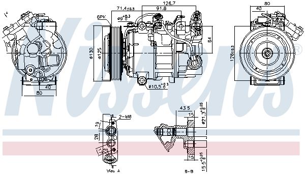 NISSENS 890763 Compressor, air conditioning