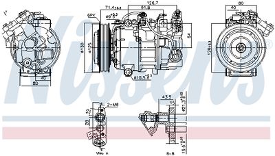 Compressor, air conditioning NISSENS 890763