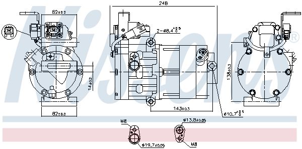 NISSENS 890770 Compressor, air conditioning