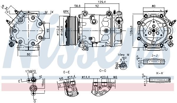 NISSENS 890780 Compressor, air conditioning