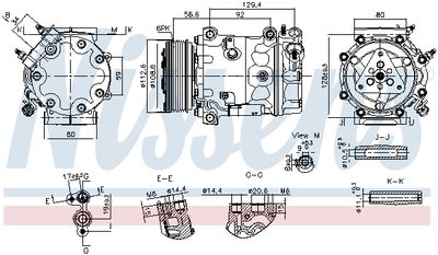 Compressor, air conditioning NISSENS 890780