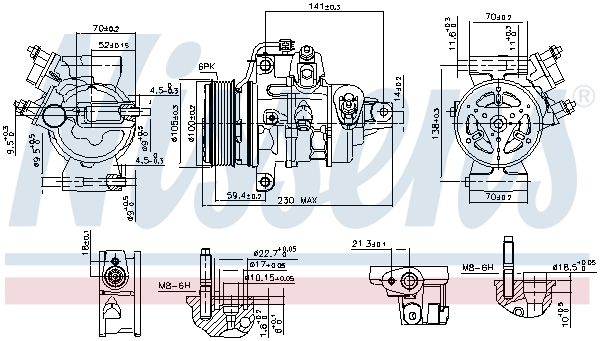 NISSENS 890787 Compressor, air conditioning