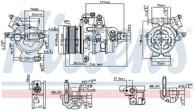 Compressor, air conditioning NISSENS 890787