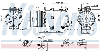 Compressor, air conditioning NISSENS 890788