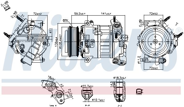 NISSENS 890796 Compressor, air conditioning