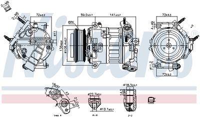 Compressor, air conditioning NISSENS 890796