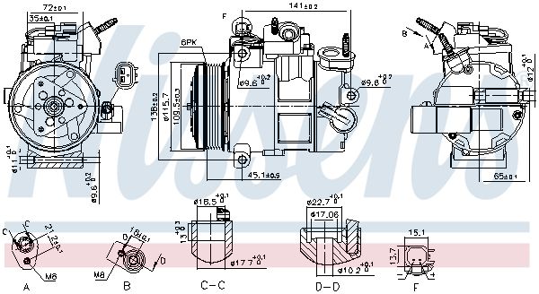 NISSENS 890800 Compressor, air conditioning