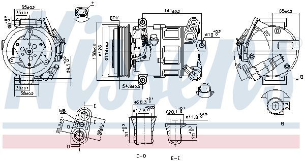 NISSENS 890801 Compressor, air conditioning