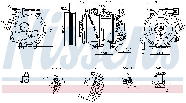 NISSENS 890896 Compressor, air conditioning