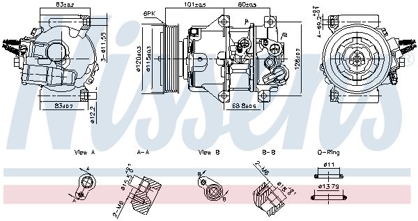 NISSENS 890898 Compressor, air conditioning